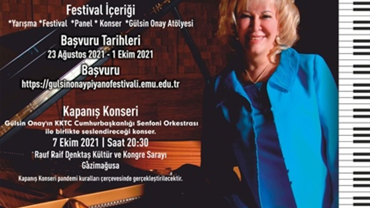 Gülsin Onay Piyano Festivali Ekim'de