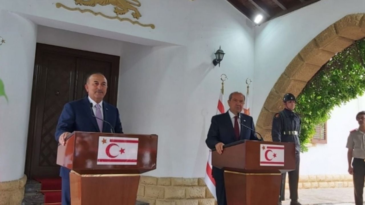 Çavuşoğlu İle Görüşen Tatar Ortak Basın Toplantısı Düzenledi