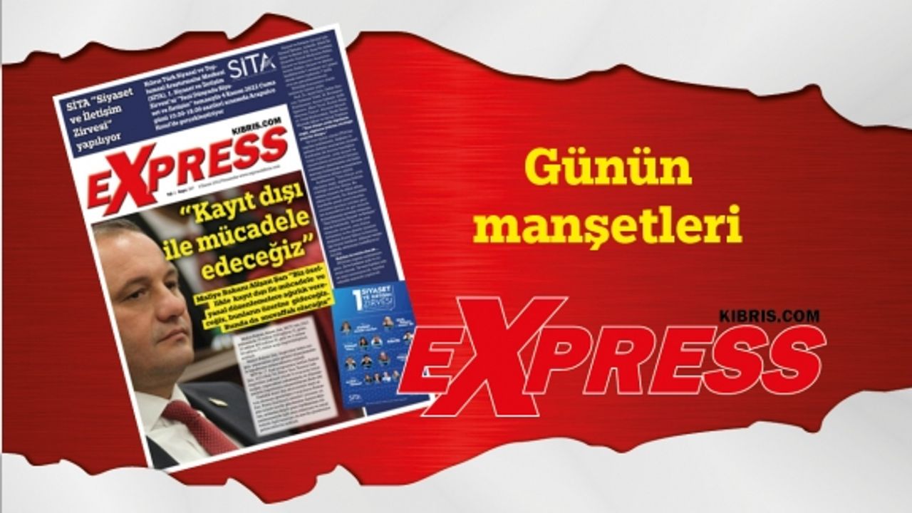 3 Kasım 2022 KKTC-TC Gazete Manşetleri