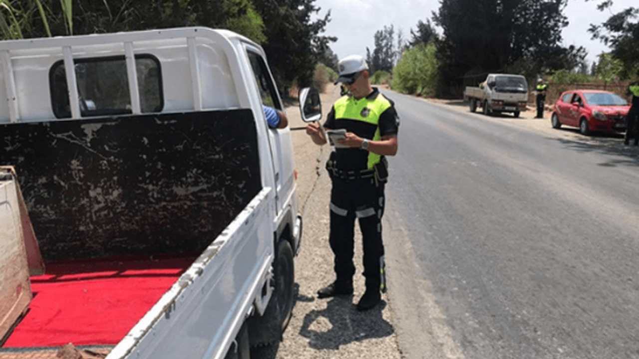 Girne’deki denetimde 96 sürücü rapor edildi