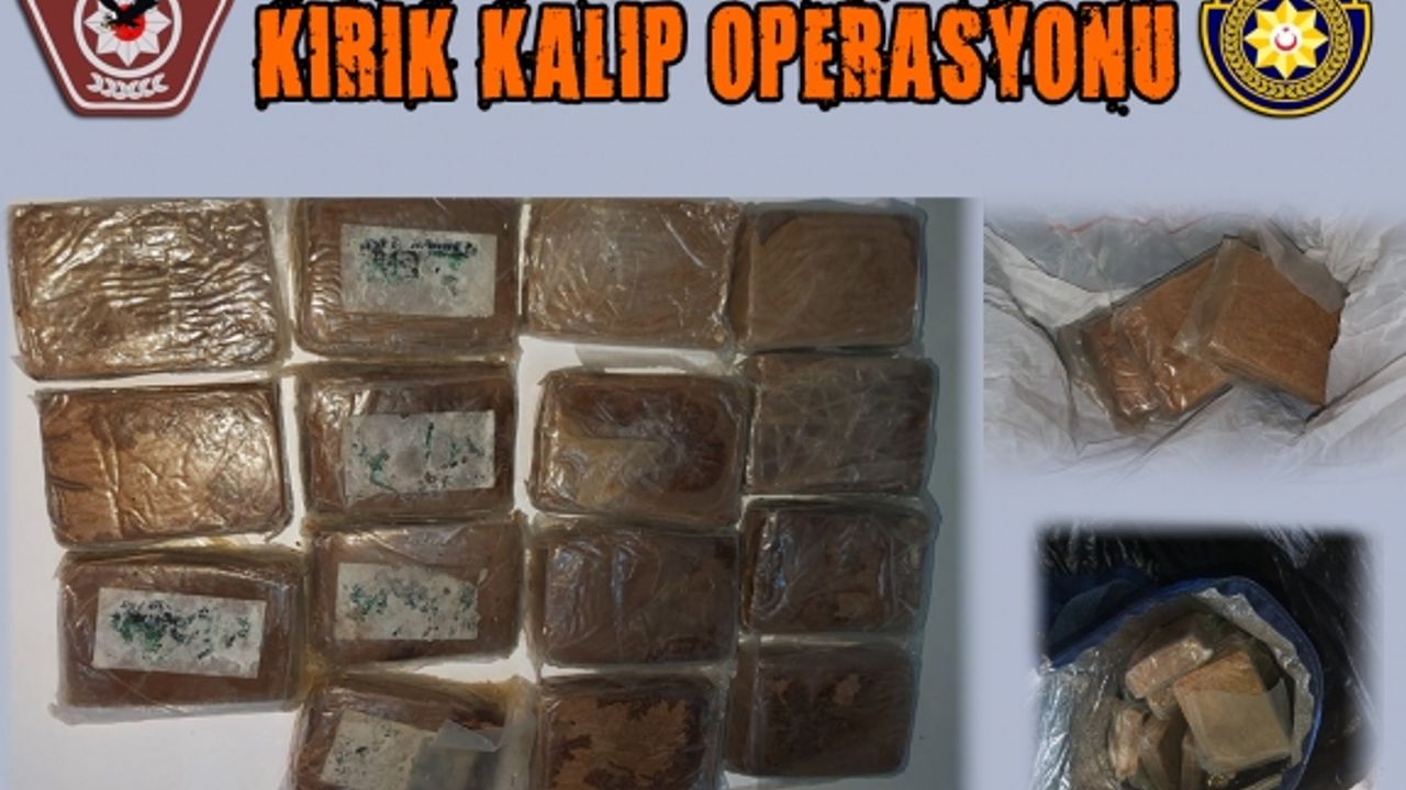Polis 1,8 kilo uyuşturucu ele geçirdi