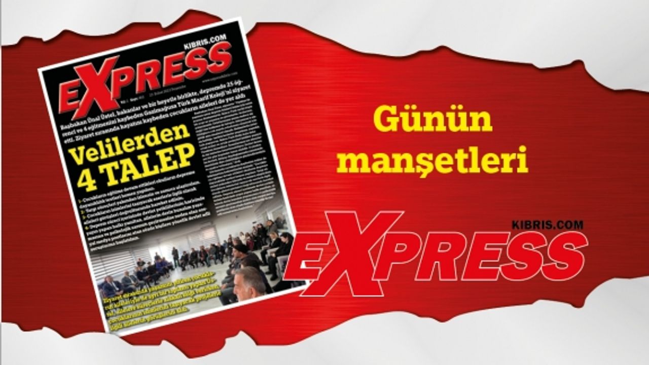 23 Şubat 2023 KKTC-TC Gazete Manşetleri