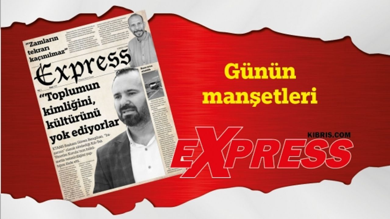 3 Kasım 2023 KKTC-TC Gazete Manşetleri