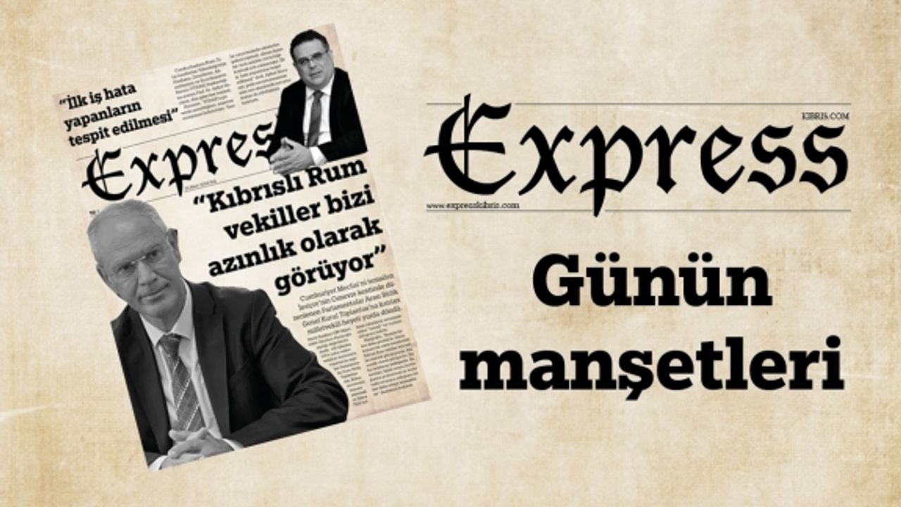 26 Mart 2024 KKTC-TC Gazete Manşetleri