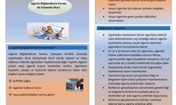 "Hayat Dışı Sigortası ve Hayat Sigortası Bilgilendirme Formları"na yönelik tanıtım broşürü hazırlandı