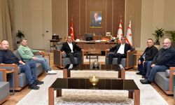 Cumhurbaşkanı Erhürman, Kasaplar Birliği Başkanı ve yönetim kurulunu kabul etti