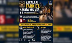 Polisten 'Trafikte yayaları fark et, hayata yol ver' çağrısı: