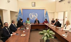 Guterres, Erhürman ve Hristodulidis'in ara bölgede bir araya geldiği üçlü görüşme başladı