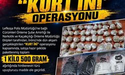 Polisten 'Kurt İni' operasyonu: 1,5 kilo uyuşturucu ele geçirildi