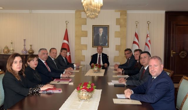 Tatar, Guterres görüşmesi öncesinde Mecliste temsil edilen siyasi parti başkanlarıyla görüştü... "Şu anki pozisyonumuzdan asla geri adım adım atmayacağız"