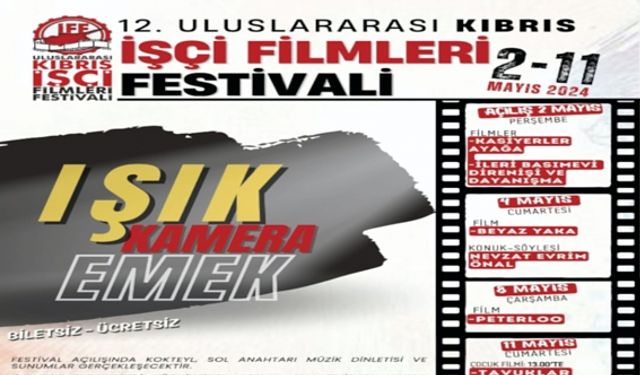 12. Uluslararası Kıbrıs İşçi Filmleri Festivali başlıyor