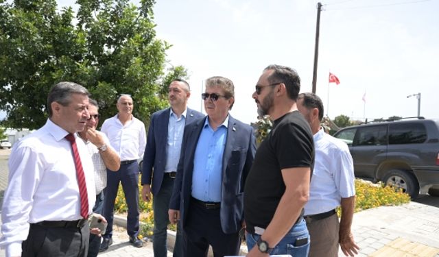Başbakan Ünal Üstel, Alsancak-Lapta yolunda incelemeler yaptı: 3 aya kadar bitirilecek