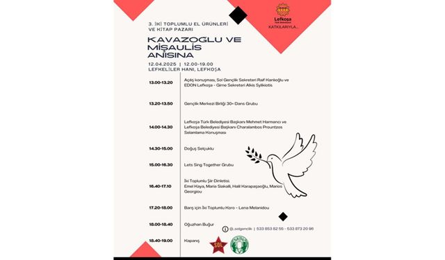 "Üçüncü İki Toplumlu El Ürünü ve Kitap Pazarı" etkinliği cumartesi yapılacak