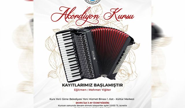 Girne'de akordiyon kursları başladı
