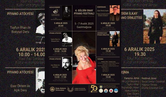 '4. Gülsin Onay Piyano Festivali' Gazimağusa'da düzenlenecek