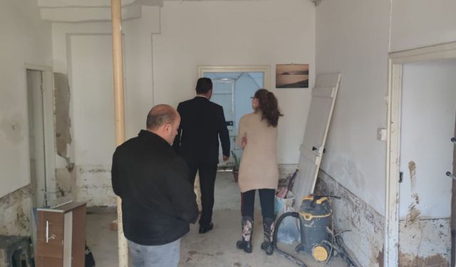 Çavuş, sel felaketinin ardından Dikmen'de hasar tespitinde bulundu
