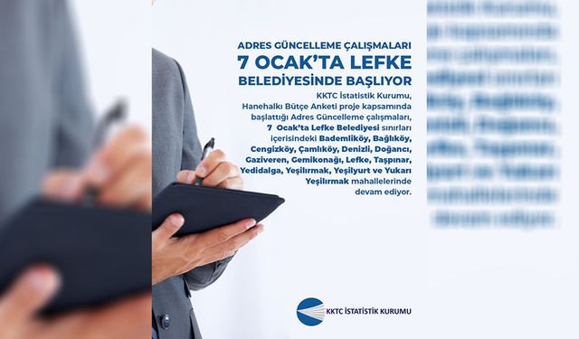 Lefke'de 'Adres Güncelleme' çalışmaları başlıyor