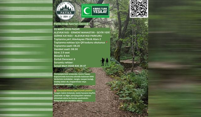 'Doğada Buluşuyoruz, Sağlıklı Yaşamda Birleşiyoruz' yürüyüşü düzenleniyor