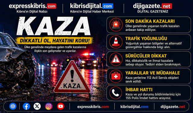 Lefkoşa'da trafik kazası: Alkollü sürücü tutuklandı