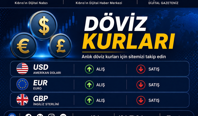 KKTC'de döviz yükseliş trendini sürdürüyor: Sterlin 60 TL bandını aştı