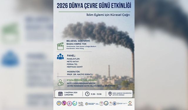 DAÜ'de Çevre Günü kapsamında 'Bir Başka Kıbrıs Yok' belgesel gösterimi ve panel düzenleniyor