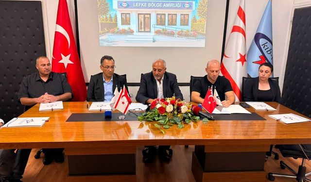 Kıb-Tek'ten Lefke'ye Yeni Hizmet Binası: Dördüncü Şubenin Sözleşmesi İmzalandı