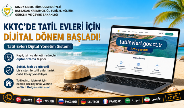 Başbakan Yardımcılığı, Turizm, Kültür, Gençlik ve Çevre Bakanlığı: 'Tatil evleri için dijital dönem başladı'
