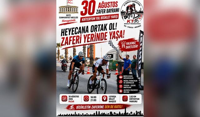 30 Ağustos Zafer Bayramı Kriteryum Yol Bisiklet Yarışı pazar günü yapılıyor
