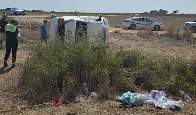 Gazimağusa'da trafik kazası... Sürücü, beyin kanaması teşhisiyle yoğun bakımda