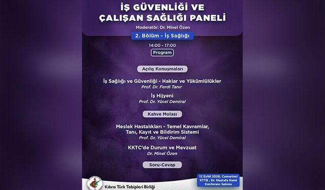 'İş Güvenliği ve Çalışan Sağlığı Paneli'nin ikinci bölümü cumartesi günü yapılacak