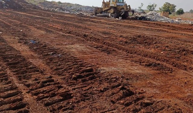 Beyarmudu çöplüğünde ıslah çalışması