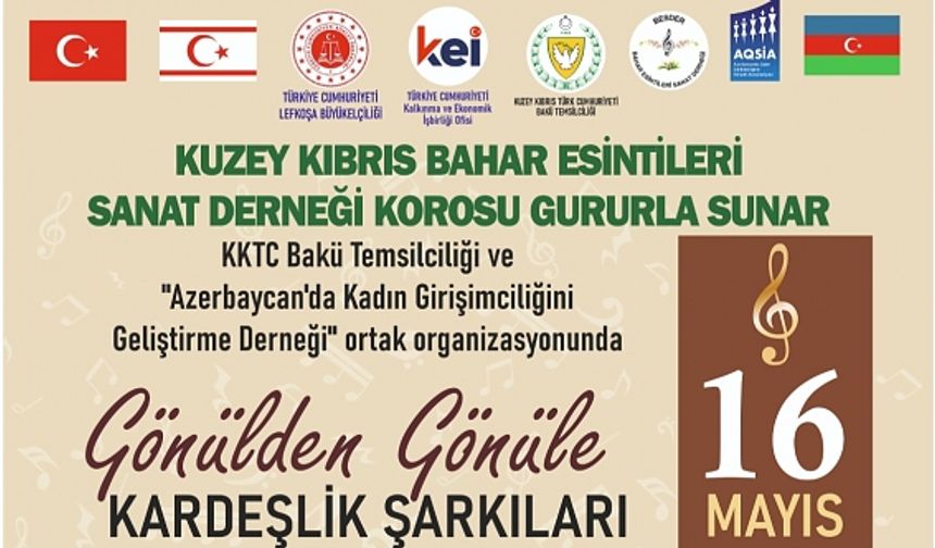 Bahar Esintileri Sanat Derneği Korosu Bakü’de konser verecek