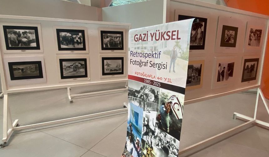 Gazi Yüksel’in retrospektif sergisi Ercan Havalimanı'nda açıldı