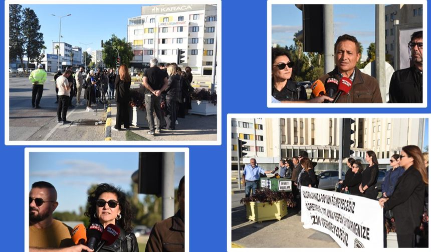 KTOEÖS, Başbakanlık ışıklarında eylem yaptı