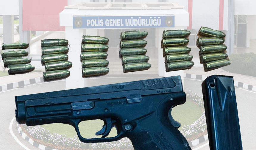 Polisten 'Karanlık Hedef Operasyonu': Tabanca, şarjör ve canlı mermi ele geçirildi