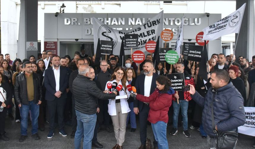 Tıp-iş bugün tam gün grevde...Gürkut: 'Sağlık hizmetleri, hasta sayısı ve talebe cevap veremez hale getirildi'