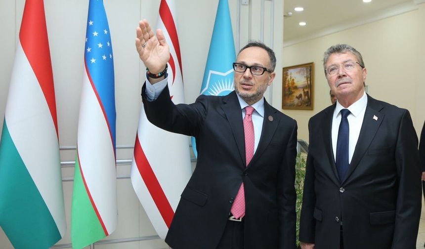 Başbakan Ünal Üstel, TÜRKPA Genel Sekreteri Ramil Hasan ile bir araya geldi