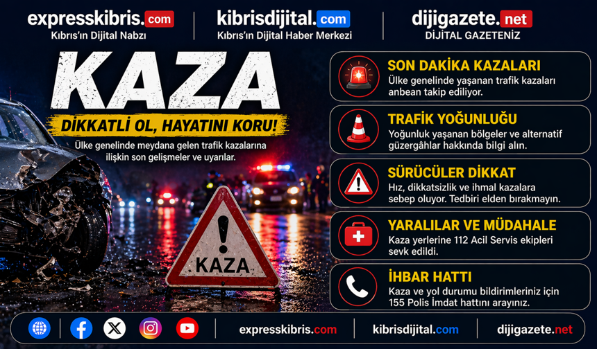 Lefkoşa'da trafik kazası: Motosiklet sürücüsü yaralandı