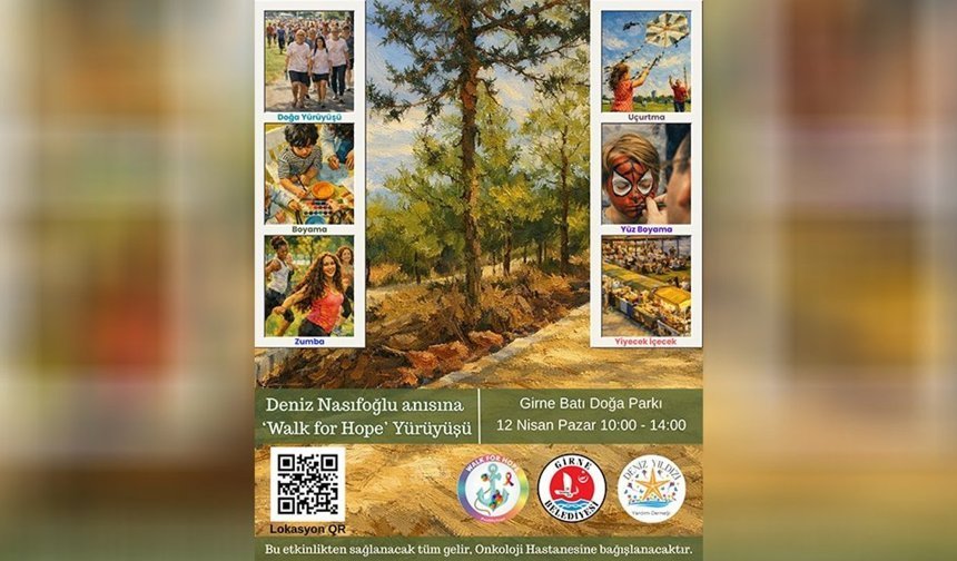 Onkoloji hastalarına destek amaçlı 'Walk For Hope' etkinliği yarın Girne'de yapılacak