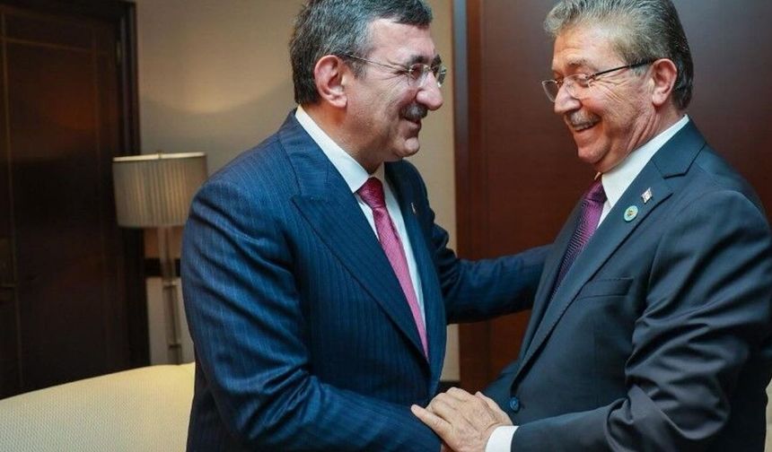 Başbakan Üstel Ankara'da....Üstel, TC Cumhurbaşkanı Yardımcısı Yılmaz ile bir araya geldi