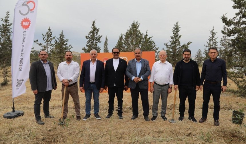 UBP'nin kuruluş yıl dönümü kapsamında 'fidan dikimi' etkinliği yapıldı