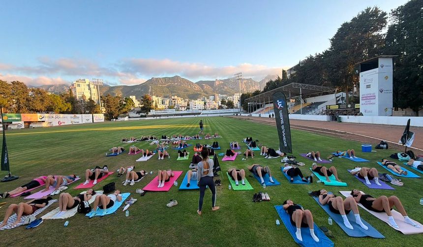Girne'de 'Yoga Run' etkinliği gerçekleştirildi