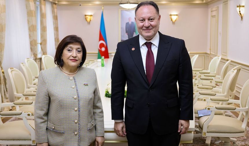 Öztürkler, Azerbaycan Milli Meclisi Başkanı Gafarova ile görüştü
