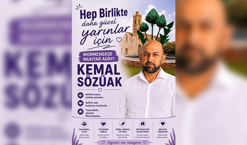 MORMENEKŞE'NİN 'SÖZÜ 'AK' ADAYI HAZIR