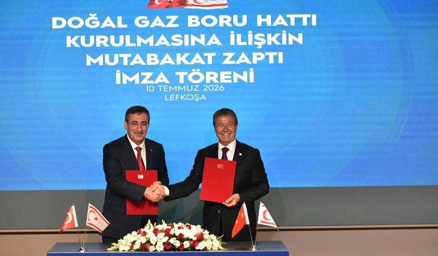 TC ile KKTC arasında Doğalgaz Boru Hattı Kurulmasına İlişkin Mutabakat Zaptı imzalandı