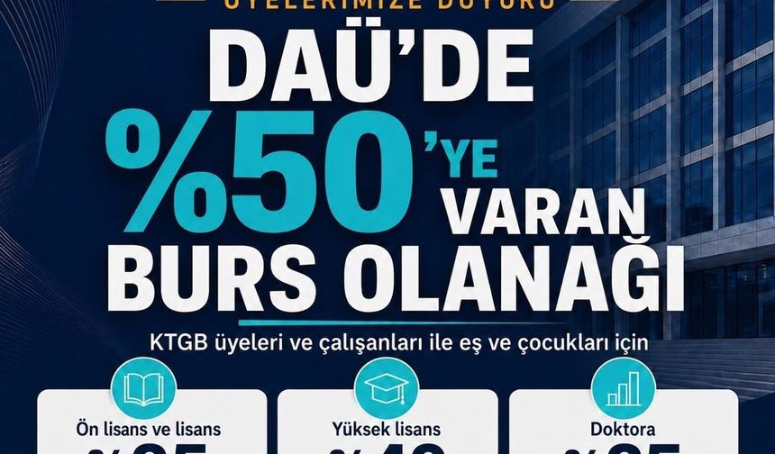 KTGB ile DAÜ arasında işbirliği protokolü...Birlik üyeleri ve ailelerine burs olanağı