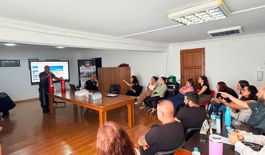 POLVAK'tan Kayıp Şahıslar Komitesi personeline temel yangın eğitimi