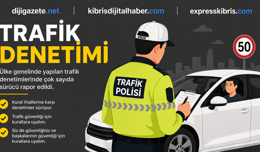 Trafik denetimlerinde 520 rapor, 48 araca trafikten men, 3 tutuklu: