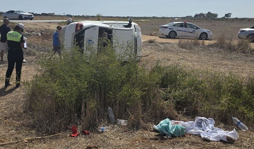 Gazimağusa'da trafik kazası... Sürücü, beyin kanaması teşhisiyle yoğun bakımda
