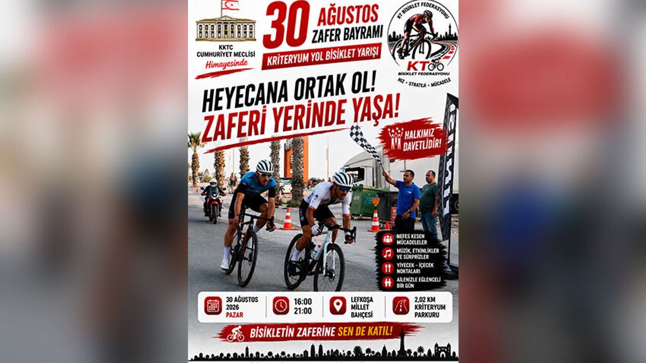 30 Ağustos Zafer Bayramı Kriteryum Yol Bisiklet Yarışı pazar günü yapılıyor